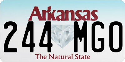 AR license plate 244MGO
