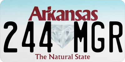 AR license plate 244MGR