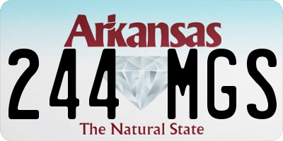 AR license plate 244MGS