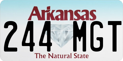AR license plate 244MGT