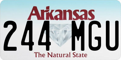 AR license plate 244MGU