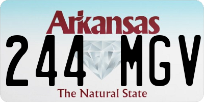 AR license plate 244MGV