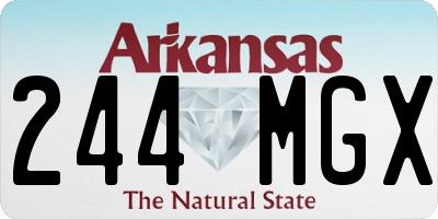AR license plate 244MGX