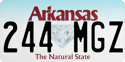 AR license plate 244MGZ