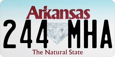 AR license plate 244MHA
