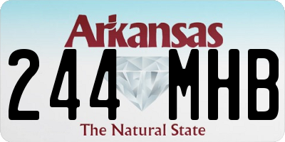 AR license plate 244MHB