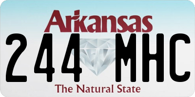 AR license plate 244MHC