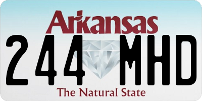 AR license plate 244MHD