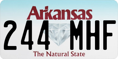AR license plate 244MHF