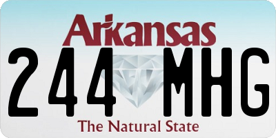 AR license plate 244MHG