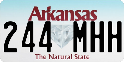 AR license plate 244MHH
