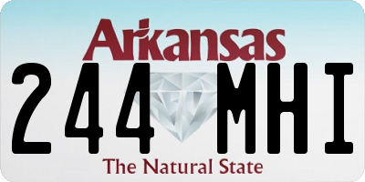 AR license plate 244MHI
