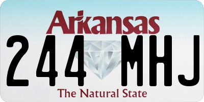 AR license plate 244MHJ