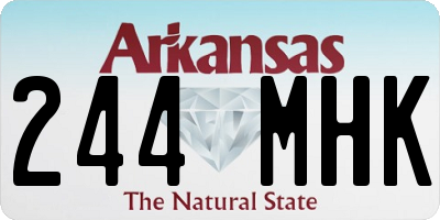 AR license plate 244MHK