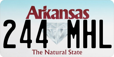 AR license plate 244MHL