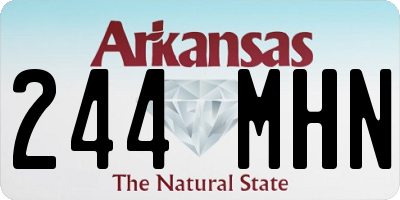 AR license plate 244MHN