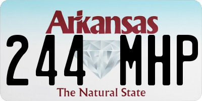 AR license plate 244MHP