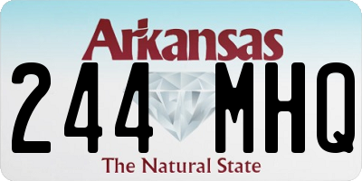 AR license plate 244MHQ