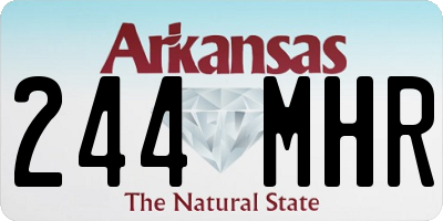 AR license plate 244MHR
