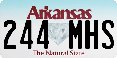 AR license plate 244MHS