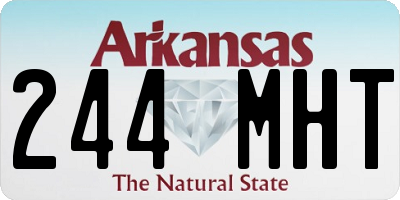 AR license plate 244MHT