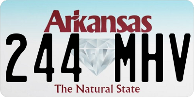 AR license plate 244MHV