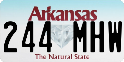 AR license plate 244MHW
