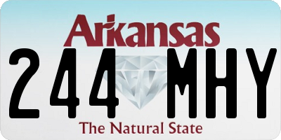 AR license plate 244MHY