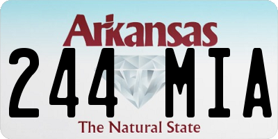 AR license plate 244MIA
