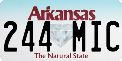 AR license plate 244MIC
