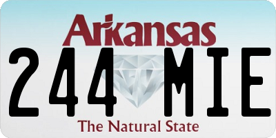 AR license plate 244MIE