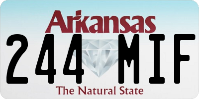 AR license plate 244MIF