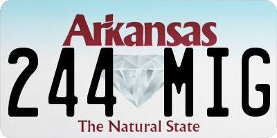 AR license plate 244MIG