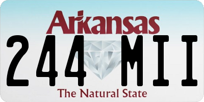 AR license plate 244MII