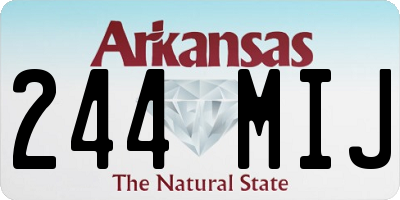 AR license plate 244MIJ