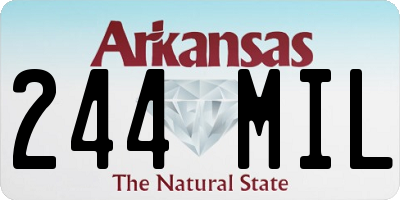 AR license plate 244MIL
