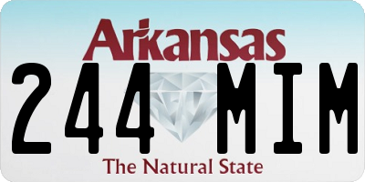 AR license plate 244MIM