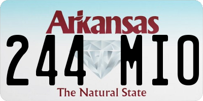 AR license plate 244MIO