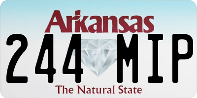 AR license plate 244MIP
