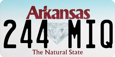 AR license plate 244MIQ