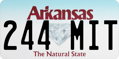 AR license plate 244MIT