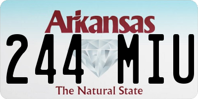 AR license plate 244MIU