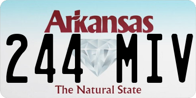 AR license plate 244MIV
