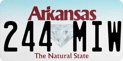 AR license plate 244MIW