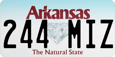 AR license plate 244MIZ
