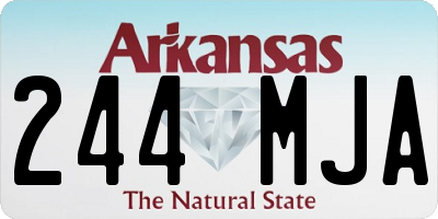 AR license plate 244MJA