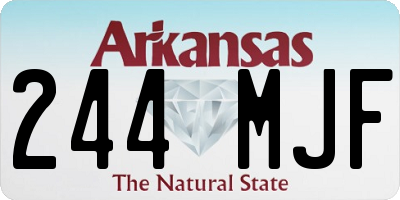 AR license plate 244MJF
