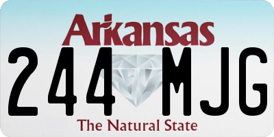 AR license plate 244MJG