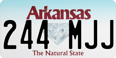 AR license plate 244MJJ