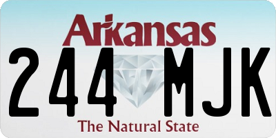 AR license plate 244MJK